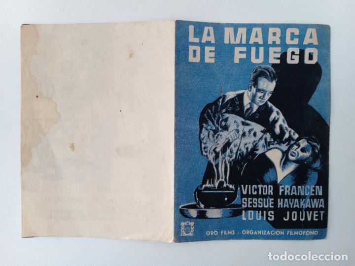 Cinema: FOLLETO DE MANO DE CINE. LA MARGA DE FUEGO. VICTOR FRANCEN, SESSUE HAYAKAWA, LOUIS JOUVET