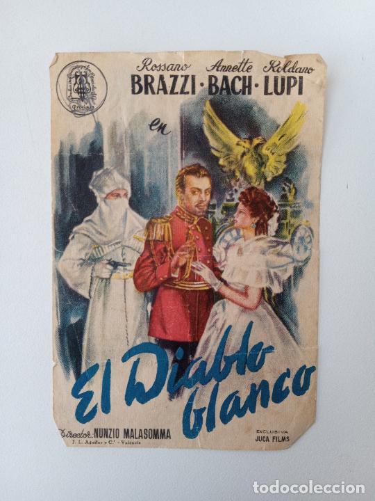 Cine: FOLLETO DE MANO DE CINE. EL DIABLO BLANCO - Foto 1