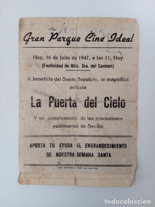 Cine: FOLLETO DE MANO DE CINE. LA PUERTA DEL CIELO - Foto 2