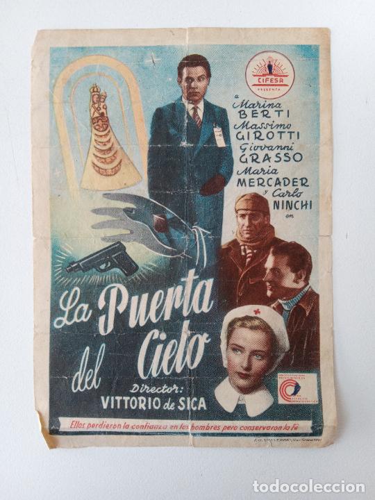 Cine: FOLLETO DE MANO DE CINE. LA PUERTA DEL CIELO - Foto 1