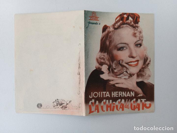 Cinema: FOLLETO DE MANO DE CINE. LA CHICA DEL GATO. JOSITA HERNAN