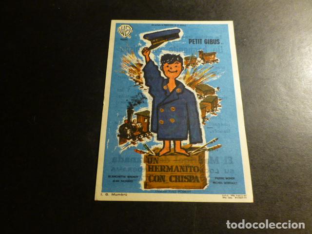 Cine: UN HERMANITO CON CHISPA PROGRAMA DE MANO PUBLICIDAD CINE MADRIGAL GRANADA - Foto 1