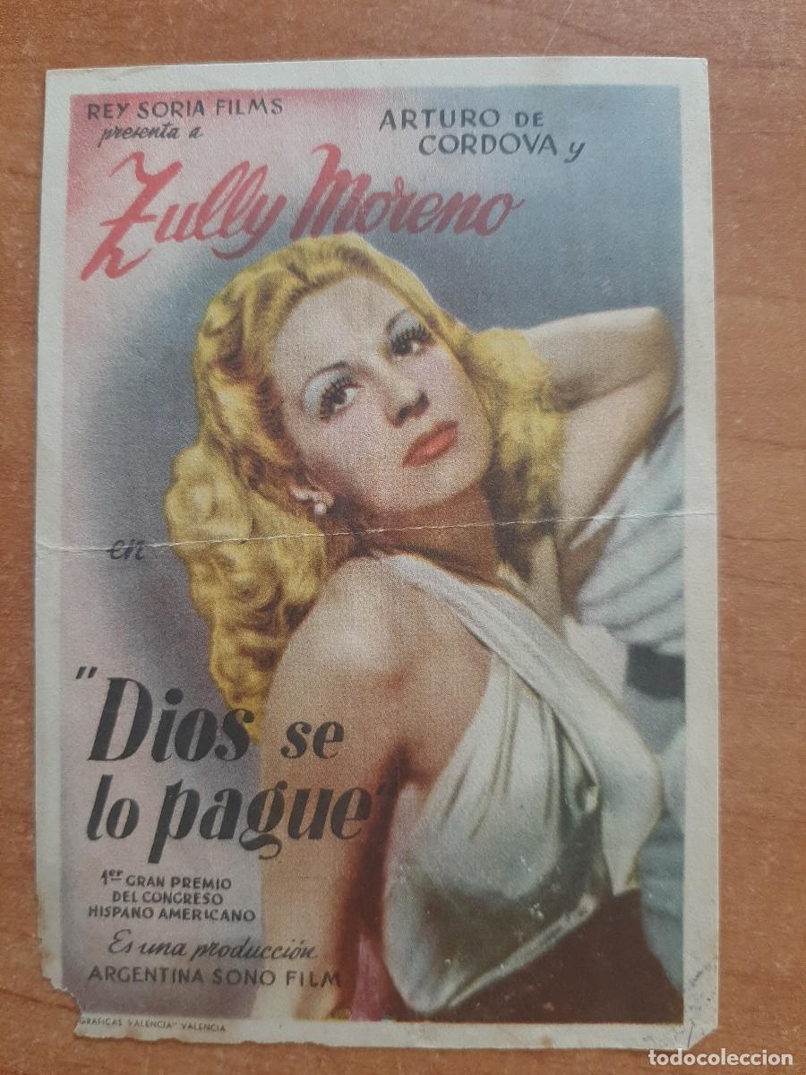 Cine: PROGRAMA DE MANO : DIOS SE LO PAGUE - Foto 1