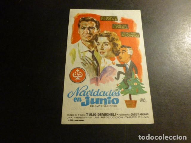 Cine: NAVIDADES EN JUNIO PROGRAMA DE MANO PUBLICIDAD CINE REX ZARAGOZA - Foto 1