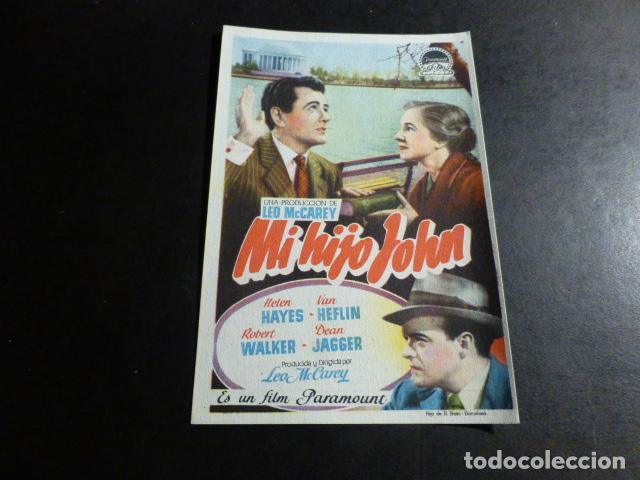 Cine: MI HIJO JOHN PROGRAMA DE MANO PUBLICIDAD TEATRO AYALA - Foto 1