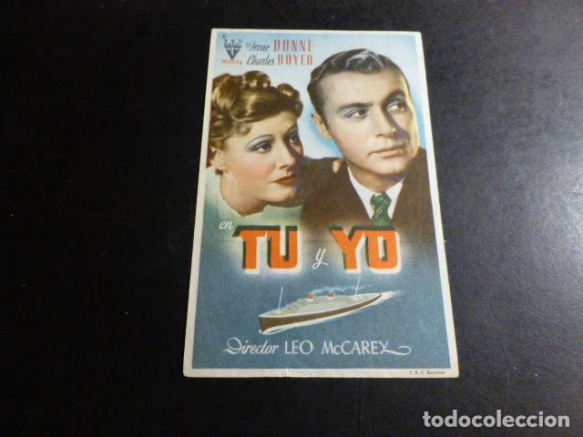 Cine: TU Y YO PROGRAMA DE MANO PUBLICIDAD CINE CAPITOL ALBACETE - Foto 1