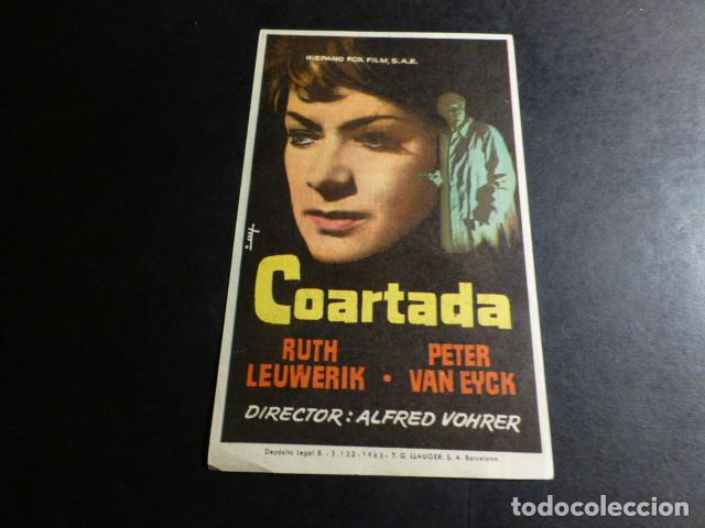 Cine: COARTADA PROGRAMA DE MANO CON PUBLICIDAD TEATRO CIRCO BARCELONA - Foto 1