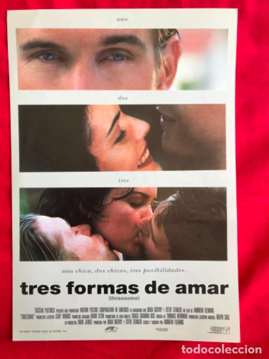 Cinema: Folleto de la pel&iacute;cula Tres formas de amar. PEDIDO M&Iacute;NIMO 5&euro;