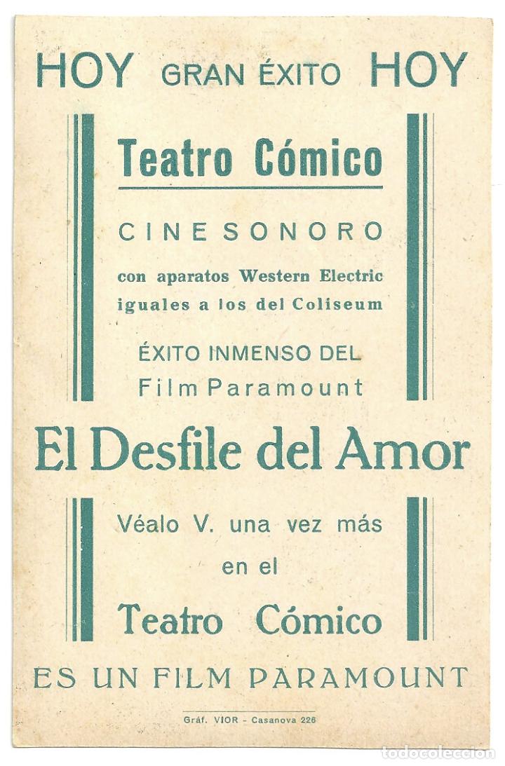 Cine: PTCC 163 EL DESFILE DEL AMOR PROGRAMA TARJETA PARAMOUNT CHEVALIER MACDONALD G2 - Foto 2
