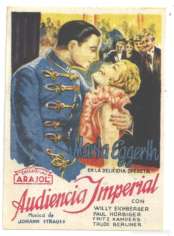 Cine: PTCC 163 AUDIENCIA IMPERIAL PROGRAMA SENCILLO ARAJOL MARTHA EGGERTH - Foto 1