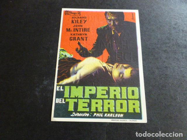 Cine: EL IMPERIO DEL TERROR PROGRAMA DE CINE CON PUBLICIDAD CINEMA TRUEBA BAEZA JAEN - Foto 1