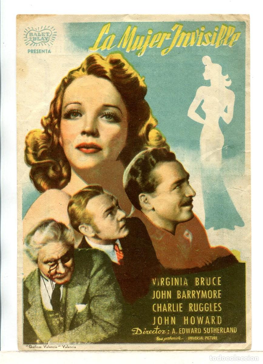 Cine: LA MUJER INVISIBLE, con John Barrymore. - Foto 1