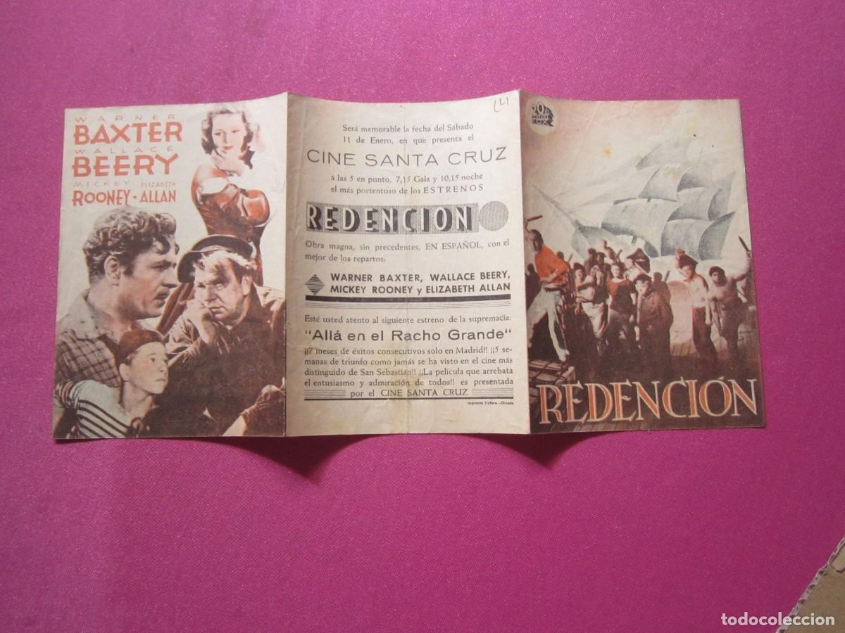 Cine: REDENCION PROGRAMA DE CINE DE TRIPTICO W. BEERY C2 NUEVA - Foto 6