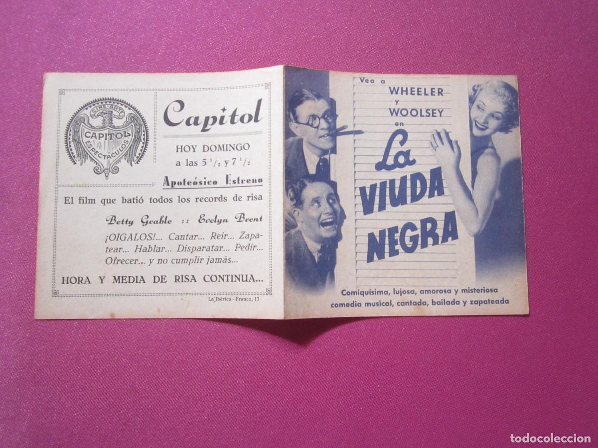 Cine: LA VIUDA NEGRA BETTY GRABLE PROGRAMA DE CINE DOBLE C2 NUEVA - Foto 6