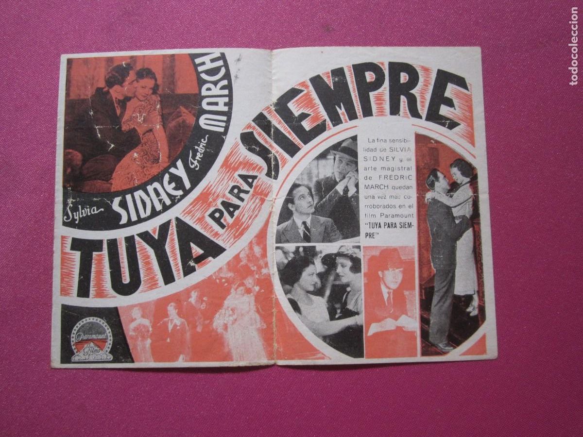Cine: TUYA PARA SIEMPRE SYLVIA SIDNEY FREDRIC MARCH PROGRAMA DOBLE C2 NUEVA - Foto 2