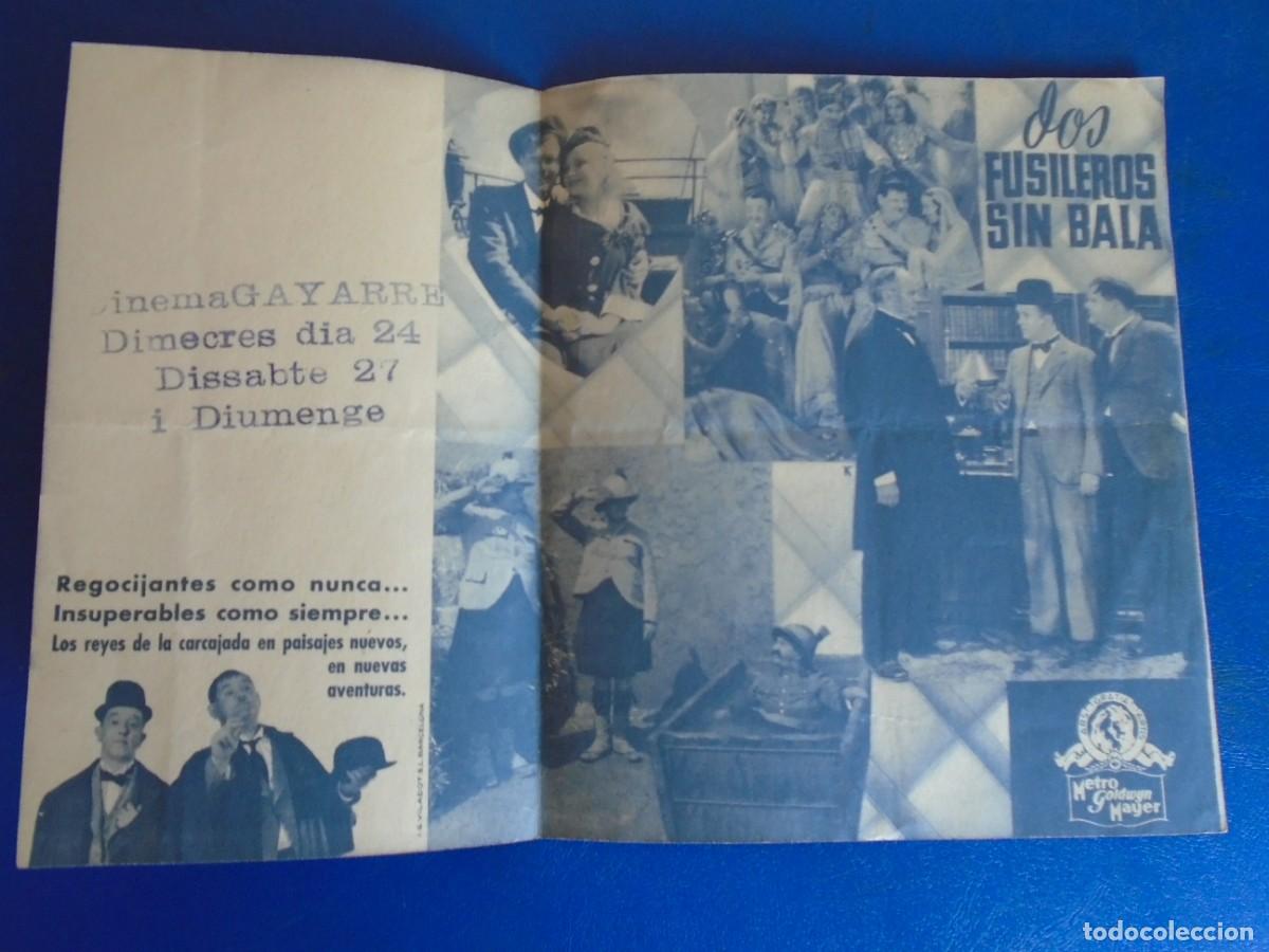Cine: (PG-190993)PROGRAMA DOS FUSILEROS SIN BALA - LAREL Y HARDY - Foto 2