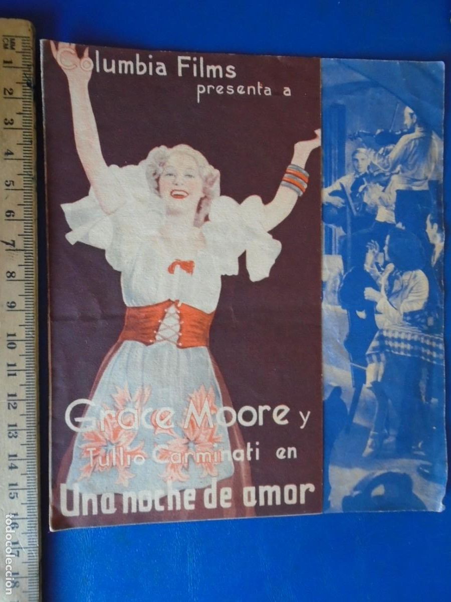 Cine: (PG-190981)PROGRAMA UNA NOCHE DE AMOR - GRACE MOORE - - Foto 1