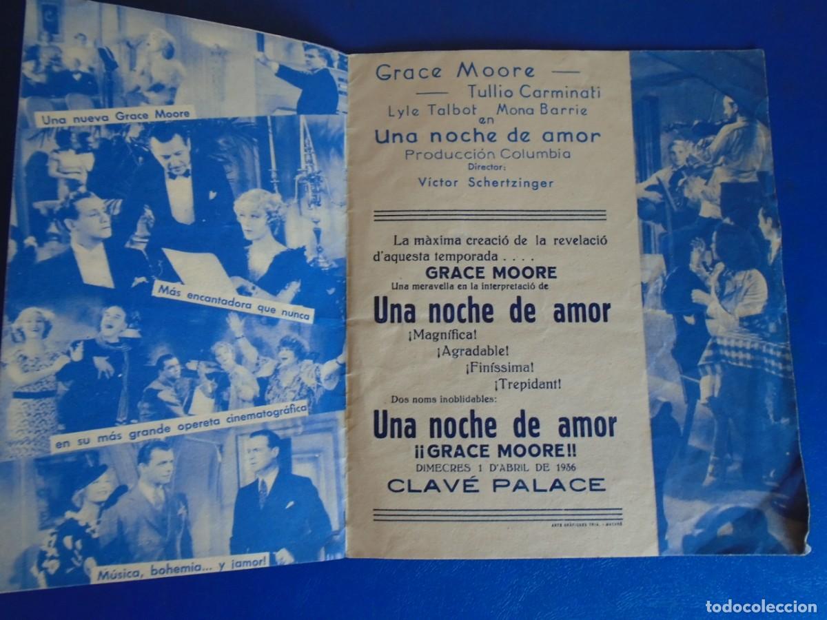 Cine: (PG-190981)PROGRAMA UNA NOCHE DE AMOR - GRACE MOORE - - Foto 2