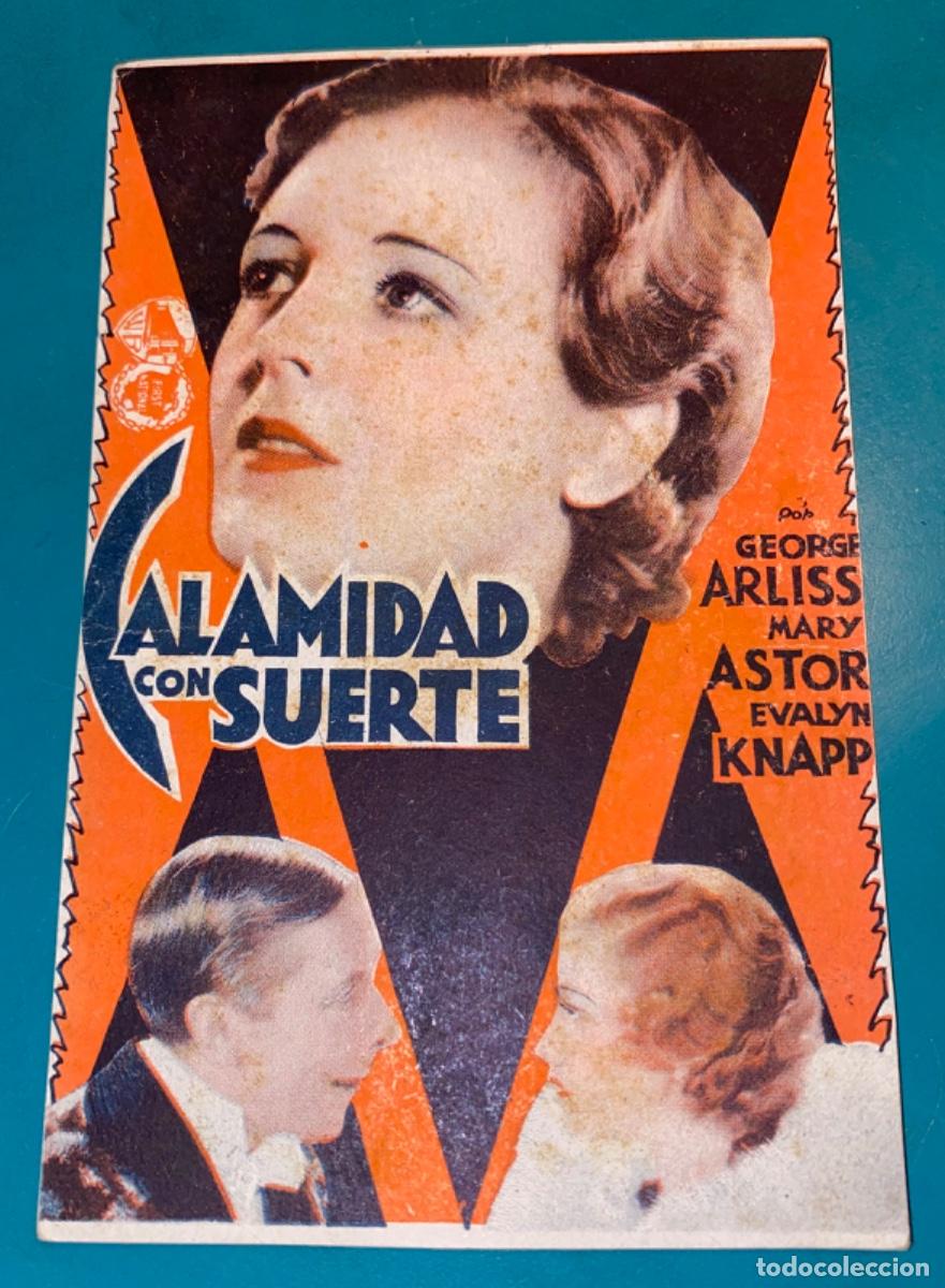  Flyers Publicitaires de films Anciens: PROGRAMA CINE CALAMIDAD CON SUERTE,GEORGE ARLISS, MARY ASTOR,EVALYN KNAPP, A&Ntilde;OS 30&acute;S
