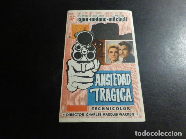 Cine: ANSIEDAD TRAGICA PROGRAMA DE MANO SIN PUBLICIDAD - Foto 1