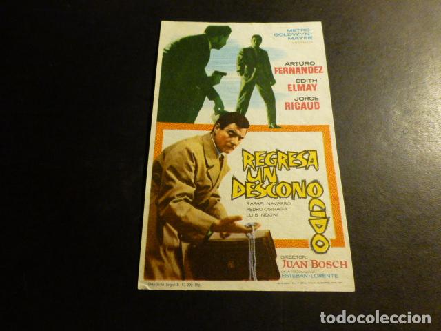 Cine: REGRESA UN DESCONOCIDO PROGRAMA DE MANO SIN PUBLICIDAD - Foto 1