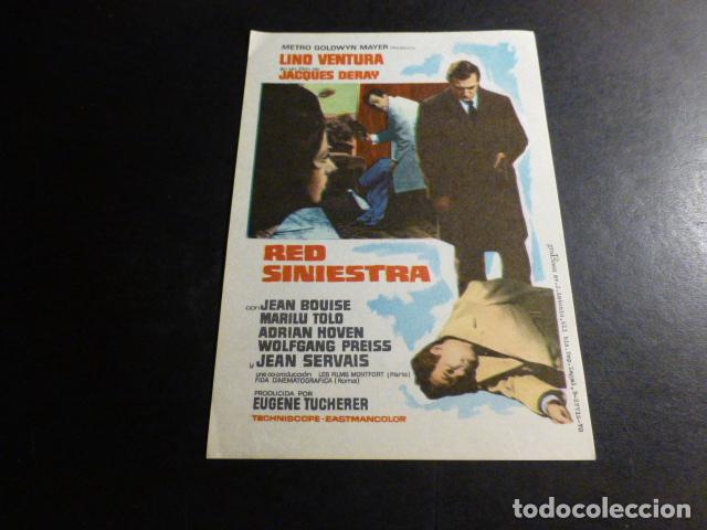 Cine: RED SINIESTRA PROGRAMA DE MANO SIN PUBLICIDAD - Foto 1
