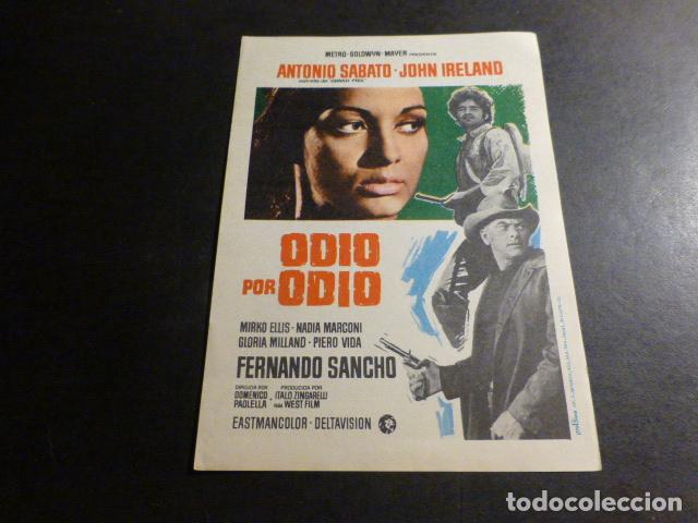 Cine: ODIO POR ODIO PROGRAMA DE MANO SIN PUBLICIDAD - Foto 1
