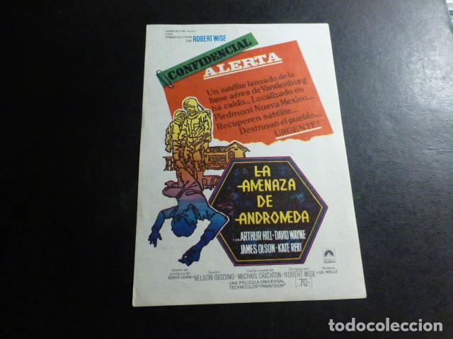 Cine: LA AMENAZA DE ANDROMEDA PROGRAMA DE MANO SIN PUBLICIDAD - Foto 1