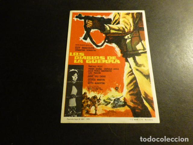 Cine: LOS DIABLOS DE LA GUERRA PROGRAMA DE MANO SIN PUBLICIDAD - Foto 1