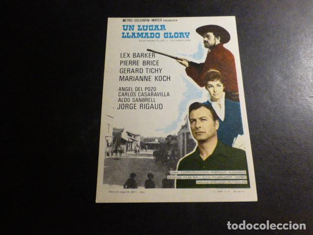 Cine: UN LUGAR LLAMADO GLORY PROGRAMA DE MANO SIN PUBLICIDAD - Foto 1