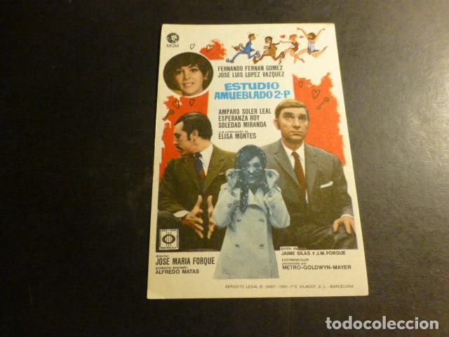 Cine: ESTUDIO AMUEBLADO 2-P PROGRAMA DE MANO SIN PUBLICIDAD - Foto 1