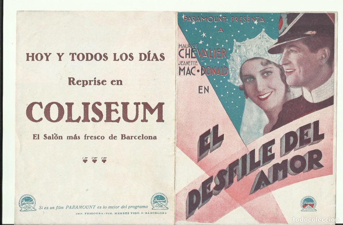 Cine: PTCC2 11 EL DESFILE DEL AMOR PROGRAMA DOBLE PARAMOUNT MAURICE CHEVALIER JEANETTE MACDONALD - Foto 1