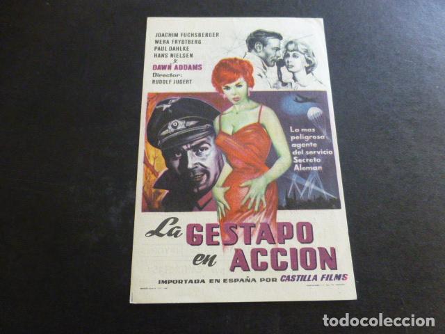 Cine: LA GESTAPO EN ACCION PROGRAMA DE CINE CON PUBLICIDAD CINE NUEVO - Foto 1