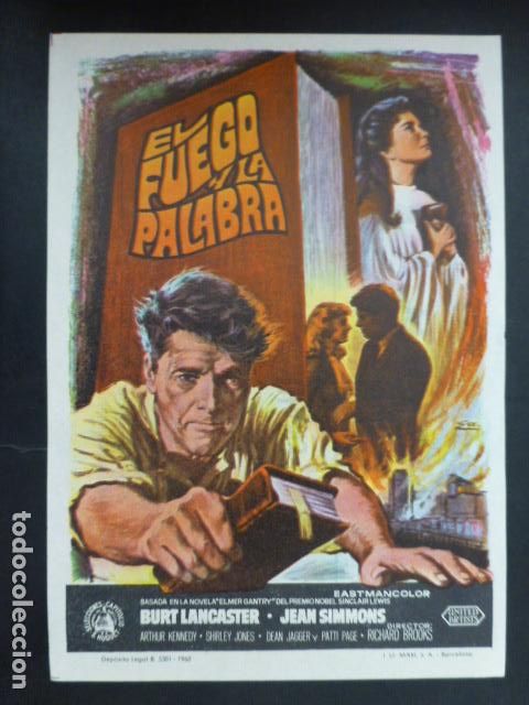  Foglietti di film di film antichi di cinema: EL FUEGO Y LA PALABRA PROGRAMA DE CINE CON PUBLICIDAD ALOMAR PALMA DE MALLORCA