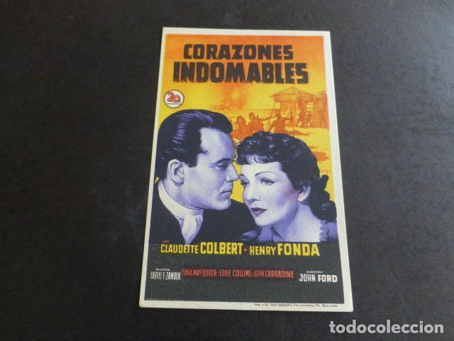 Cine: CORAZONES INDOMABLES PROGRAMA DE CINE CON PUBLICIDAD CINE CAPITOL - Foto 1