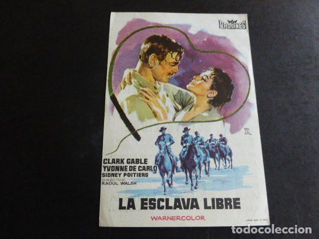 Cine: LA ESCLAVA LIBRE PROGRAMA DE MANO CON PUBLICIDAD CINE COLISEUM - Foto 1
