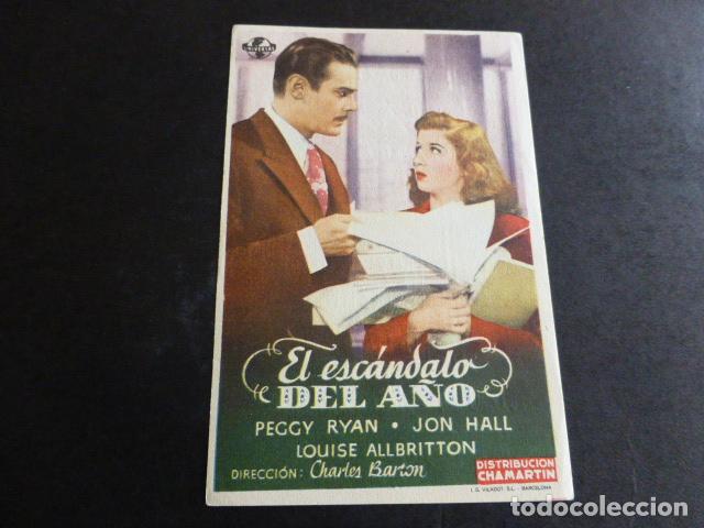 Cine: EL ESCANDALO DEL A&Ntilde;O PROGRAMA DE MANO CON PUBLICIDAD CINE ODEON - Foto 1