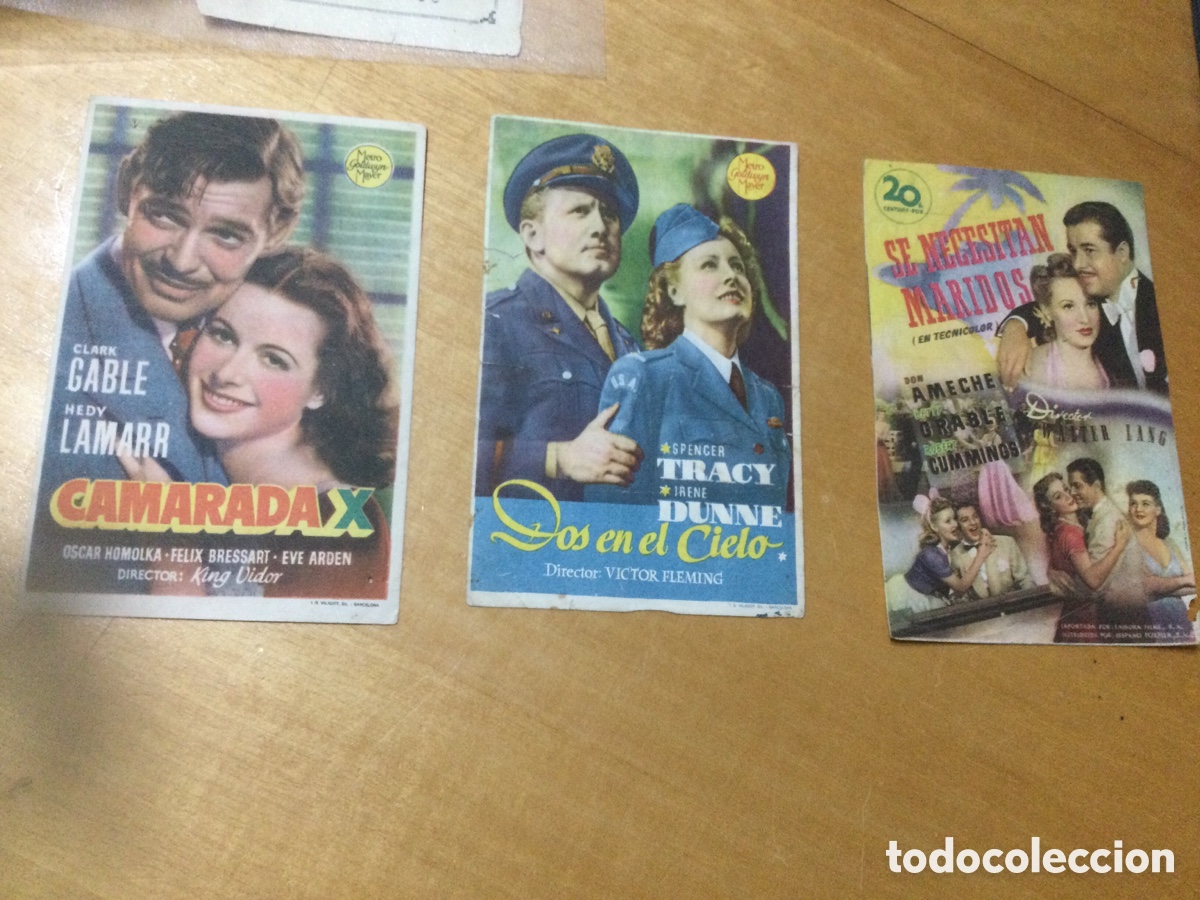  Flyers Publicitaires de films Anciens: Tres folletos de cine CINE SESTAO