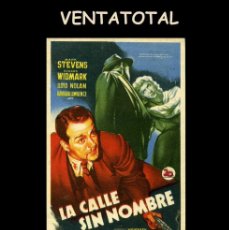 Cine: FOLLETO DE MANO ORIGINAL AÑO 1948 LA CALLE SIN NOMBRE. Lote 369242106