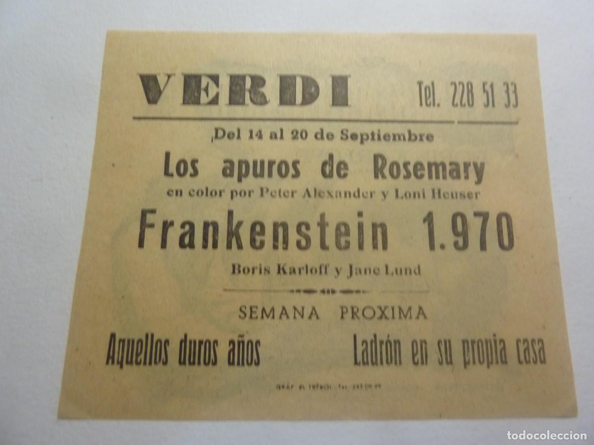 Cine: PROGRAMA LOCAL FRANKENSTEIN 1970 - Foto 1