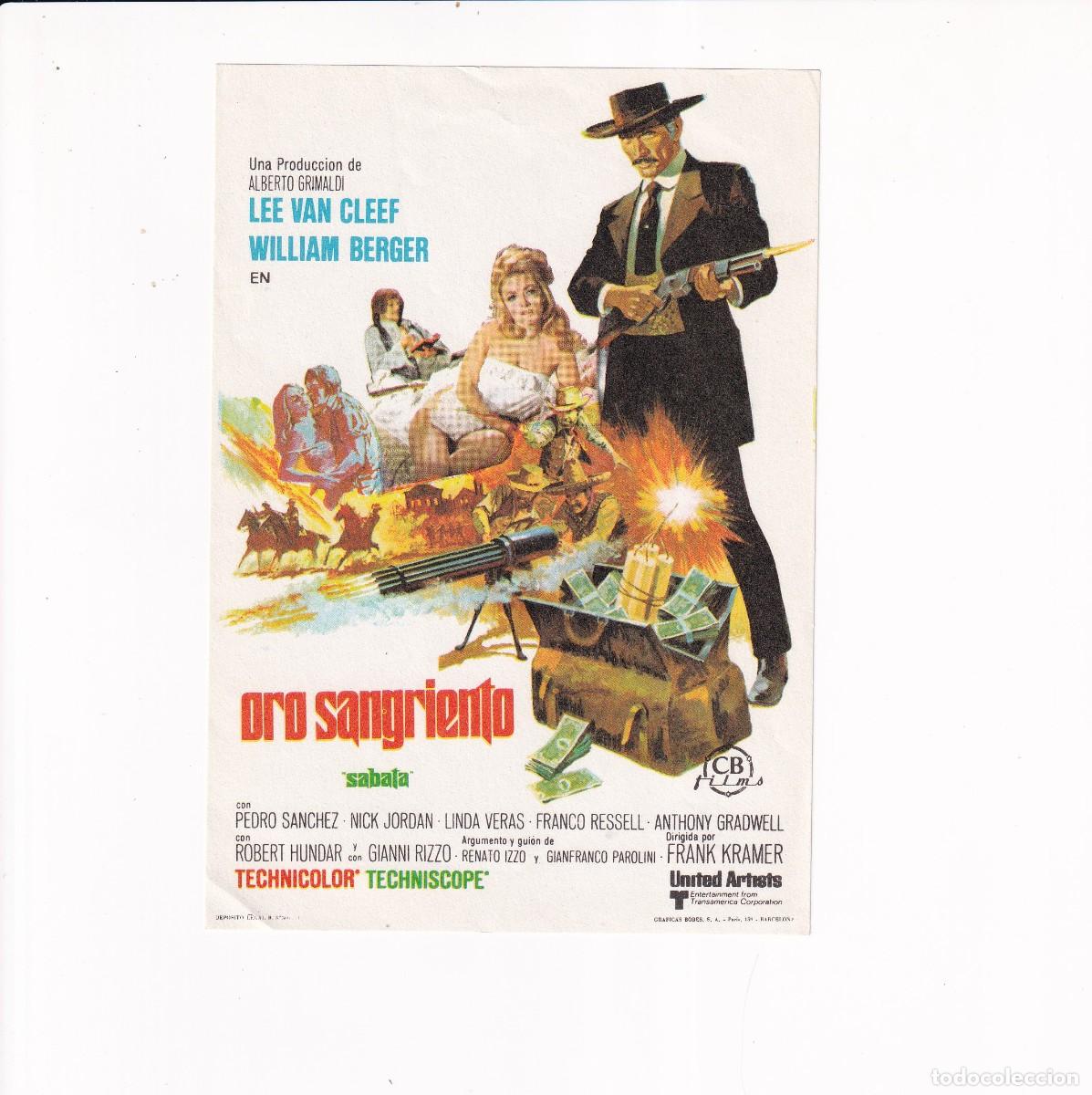 Cine: ORO SANGRIENTO .- LEE VAN CLEEF Y WILLIAM BERGER - Foto 1
