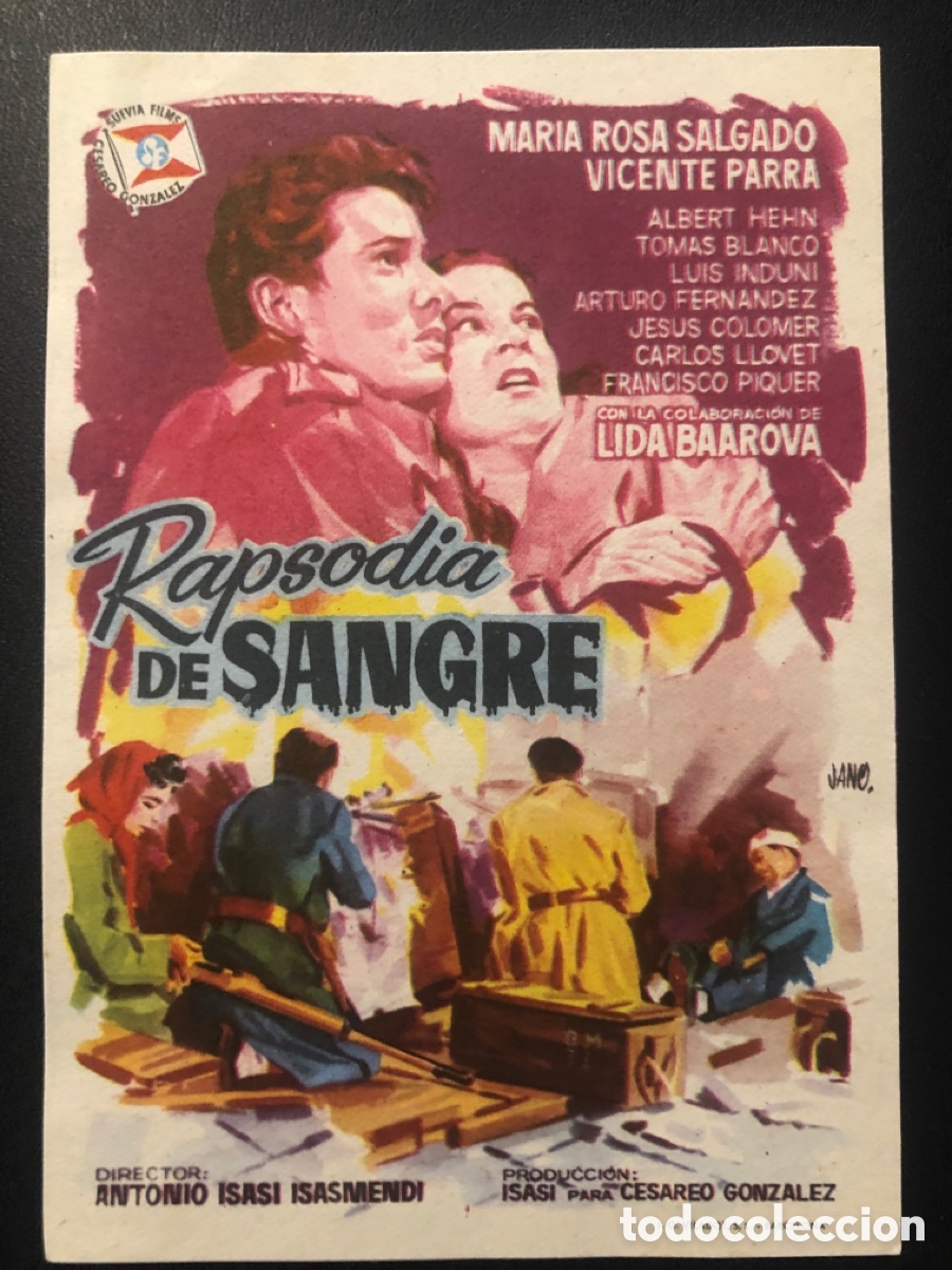 Cine: Programa rapsodia de sangre vicente parra mar&iacute;a rosa Salgado - Foto 1