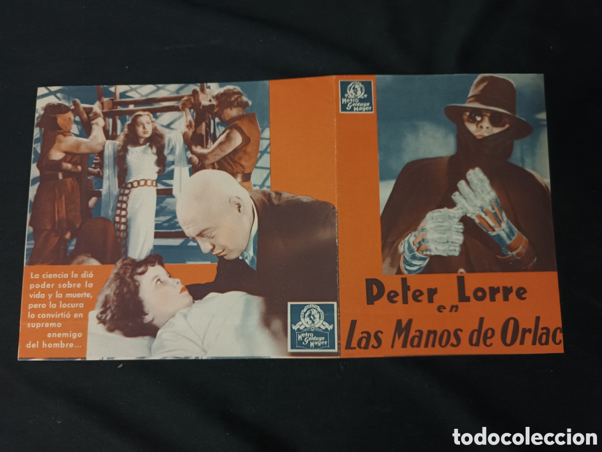Cine: Programa cine, Las manos de Orlac, Peter lorre, metro - Foto 1