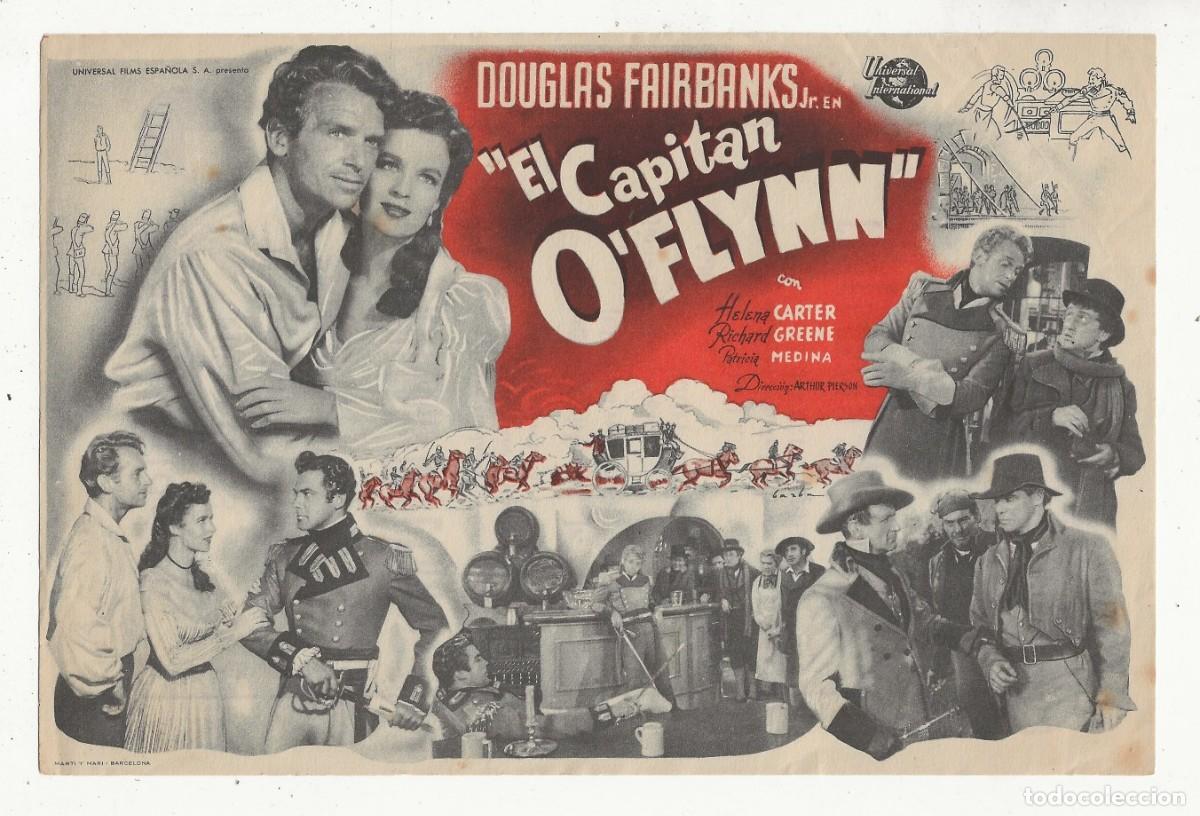 Cinema: PROGRAMA DE MANO SENCILLO - EL CAPITAN O'FLYNN - FORMATO GRANDE SIN DOBLAR 21 X 14 ''BUEN ESTADO''