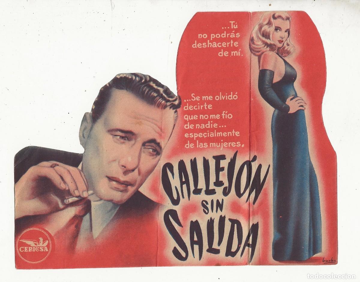 Cine: CALLEJON SIN SALIDA - 1948. PROGRAMA TROQUELADO DE CINE - Foto 1