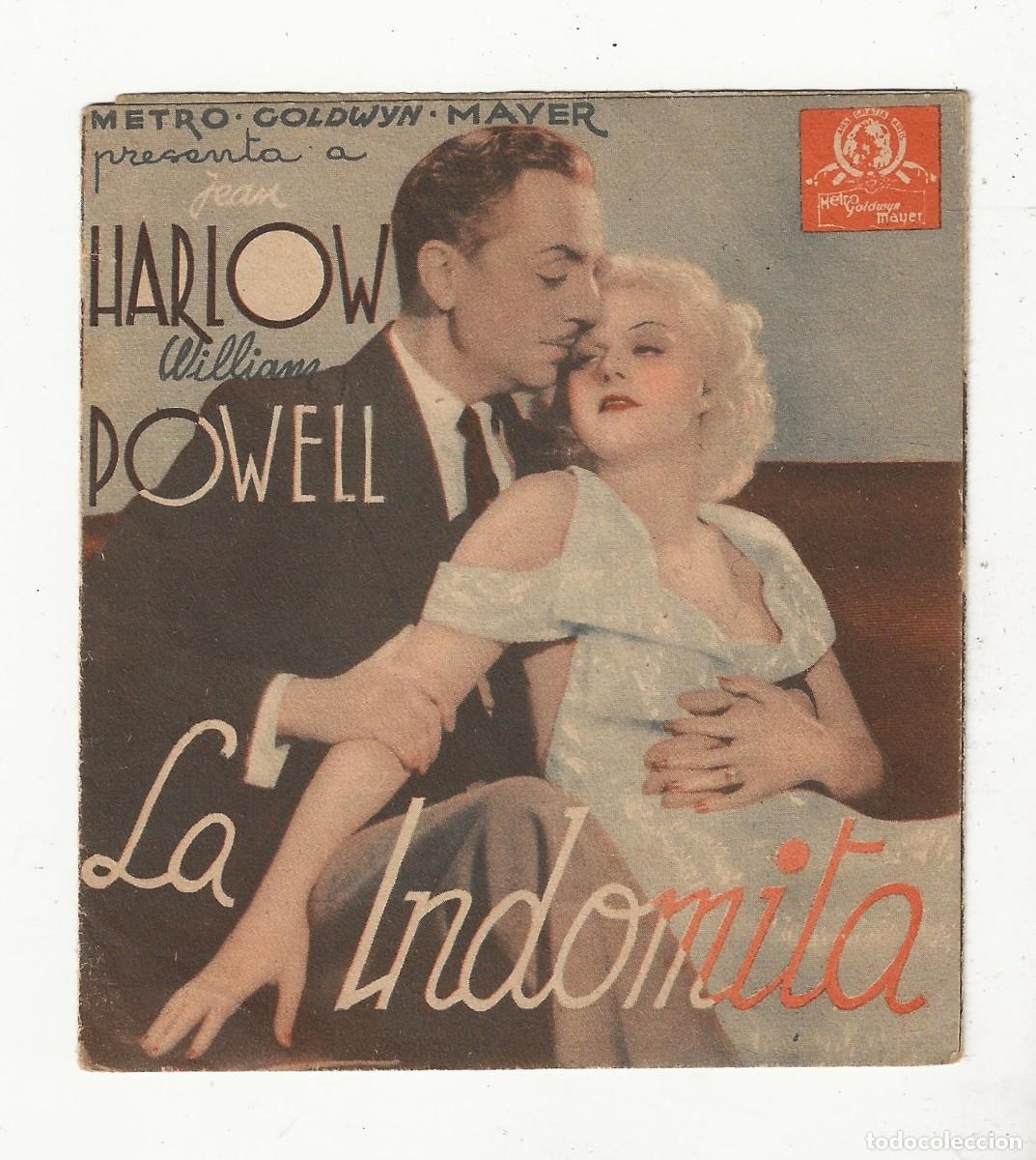 Cine: LA INDOMITA - PROGRAMA TRIPTICO - CINE MODERNO - Foto 1