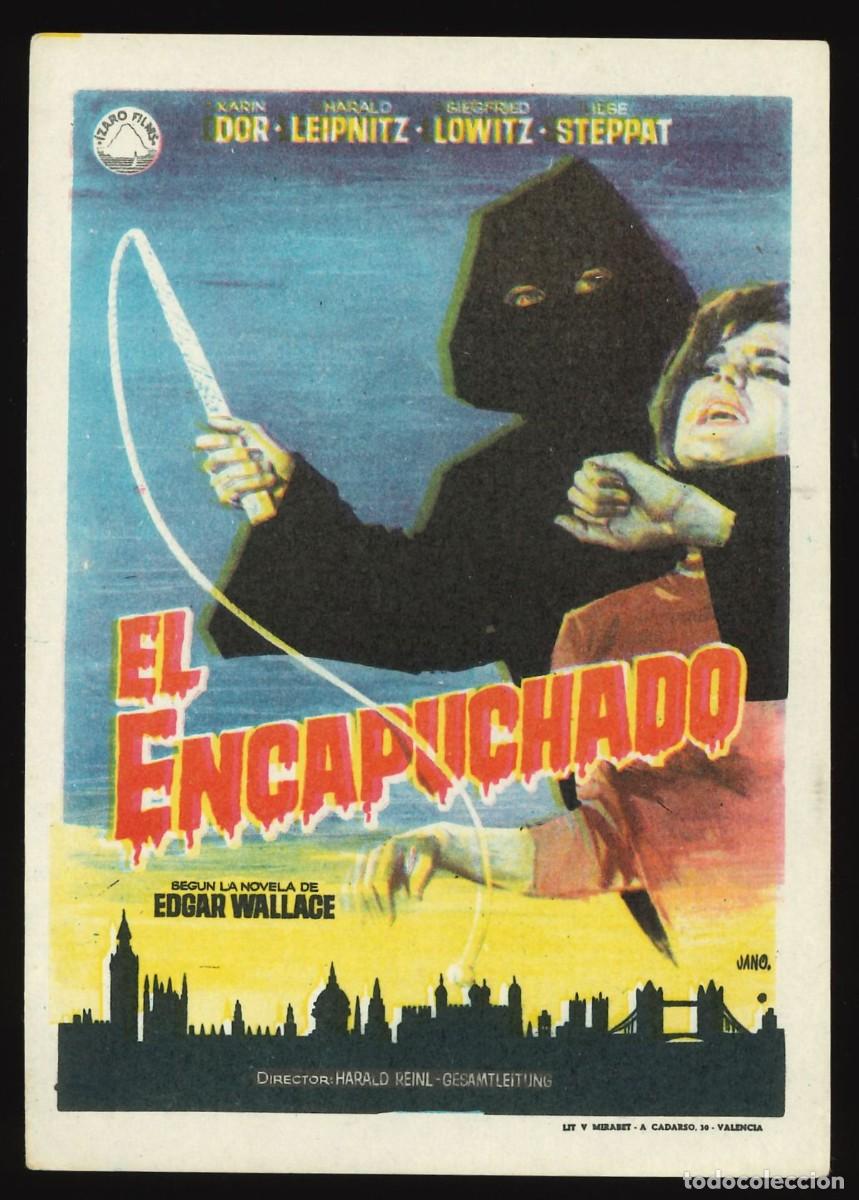 Cine: EL ENCAPUCHADO / PROGRAMA DE CINE SIN PUBLICIDAD EN TRASERA (EDGAR WALLACE) - Foto 1