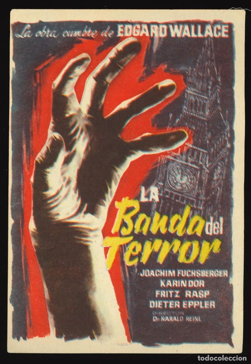 Cine: LA BANDA DEL TERROR / PROGRAMA DE CINE SIN PUBLICIDAD EN TRASERA (EDGAR WALLACE) - Foto 1