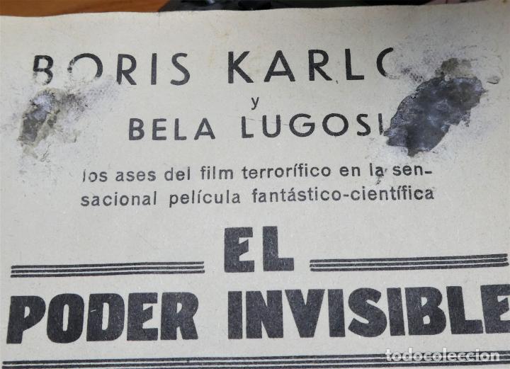Cine: EL PODER INVISIBLE PROGRAMA DOBLE ORIGINAL BORIS KARLOFF BELA LUGOSI - Foto 3