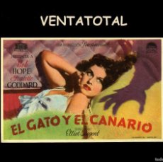 Cine: FOLLETO DE MANO ORIGINAL AÑO 1939 EL GATO Y EL CANARIO. Lote 371902921